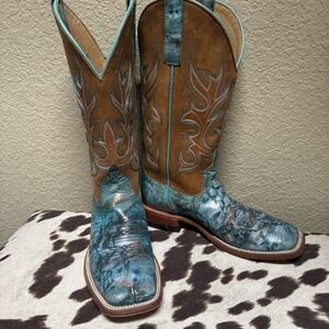 Macie Bean boots turquoise and bronze